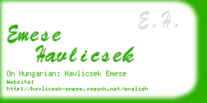 emese havlicsek business card